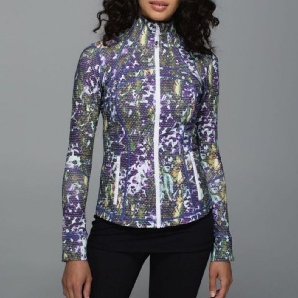 Lululemon Define Jacket Floral Sport White Multi size 4